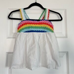 Mini Boden Rainbow Striped Cotton Camisole Tank Top